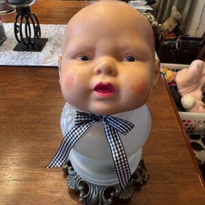 Unique Baby Doll Head Night Light Lamp With Outfits